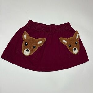 Charming Kids' Skirt with Deer Appliques
